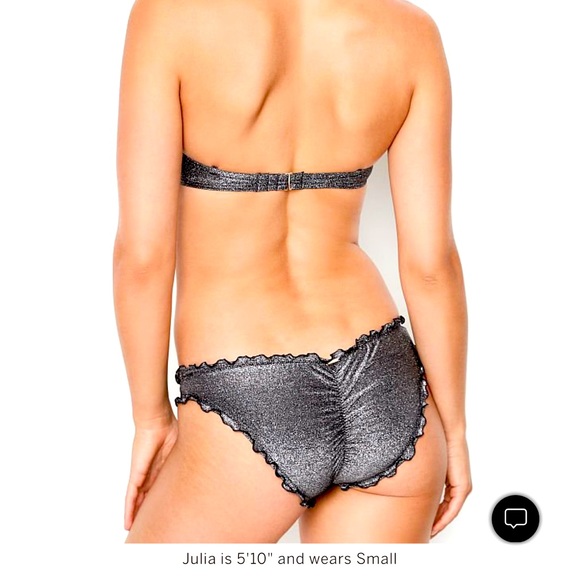 Victoria's Secret Other - NWT Victorias Secret Swim Capri Ruffle Cheeky Shimmer Bikini Metallic Shimmer Sm